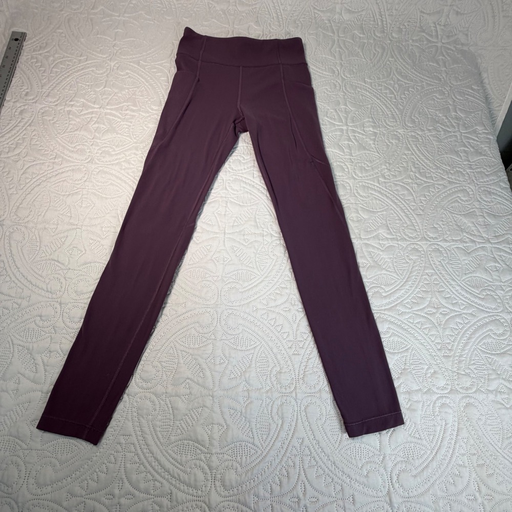 Athleta Girl High Rise Stash Your Treasures Tight Purple Leggings Kids Size L 12